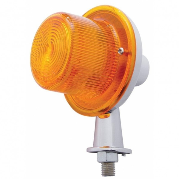 1-1/8" Arm Tanker Honda Light With Double Contact - Amber Lens