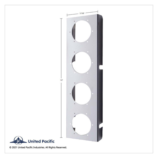 SS Front Air Cleaner Bracket With 8X 9 LED 2" Beehive Lights & Bezels For Peterbilt-Amber LED & Lens