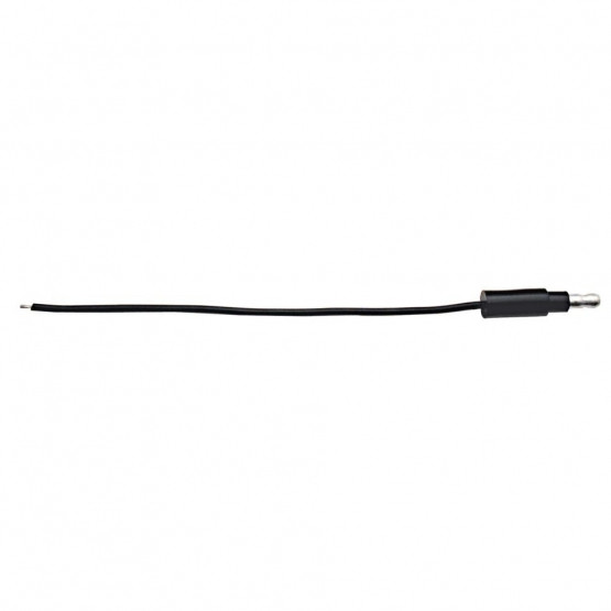 6" Single Lead Wire With .180 Bullet Termination & Stripped End - Black (Bulk)