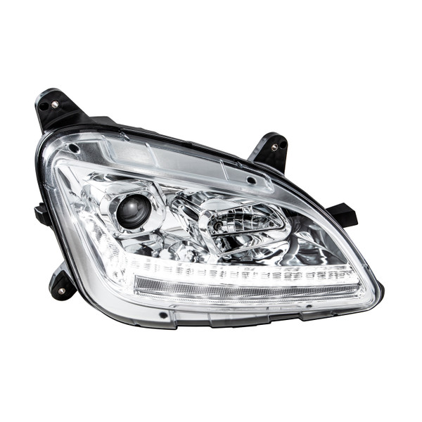 Chrome Projection Headlight With LED Sequential Turn and DRL For 2012-2021 Peterbilt 579- Passenger