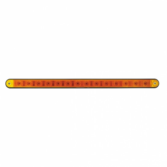 14 LED 12" Light Bar With Black Housing - Amber LED/Amber Lens