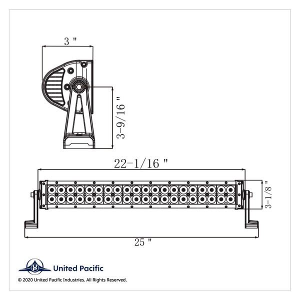 12 High Power LED 7" Competition Series Combo Light Bar