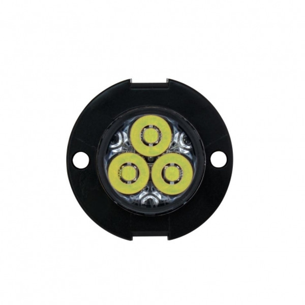 3 High Power LED Mini Warning Light - White LED (Bulk)