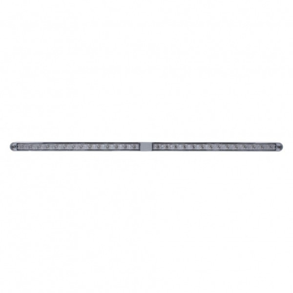 Dual 14 LED 12" Light Bars With Bezel - Amber LED/Clear Lens