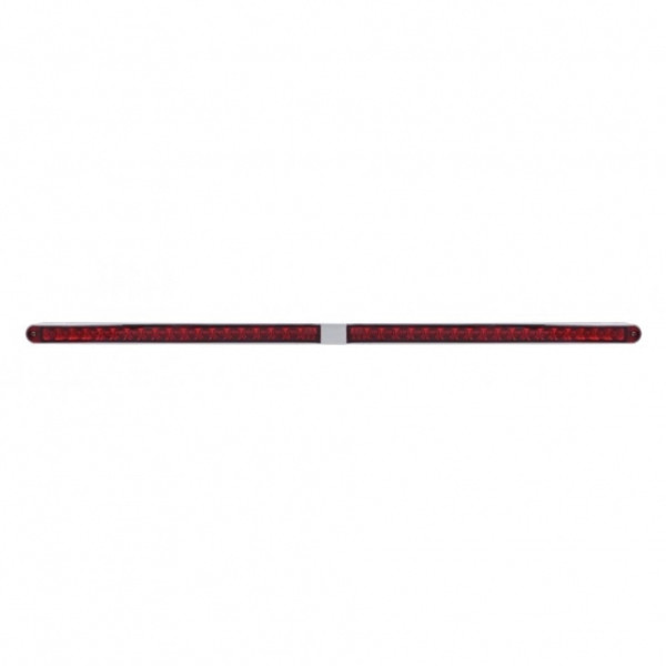 Dual 14 LED 12" Reflector Light Bars With Bezel - Red LED/Red Lens