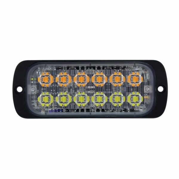 12 High Power LED Super Thin Warning Light - Amber LED & White LED (Bulk)