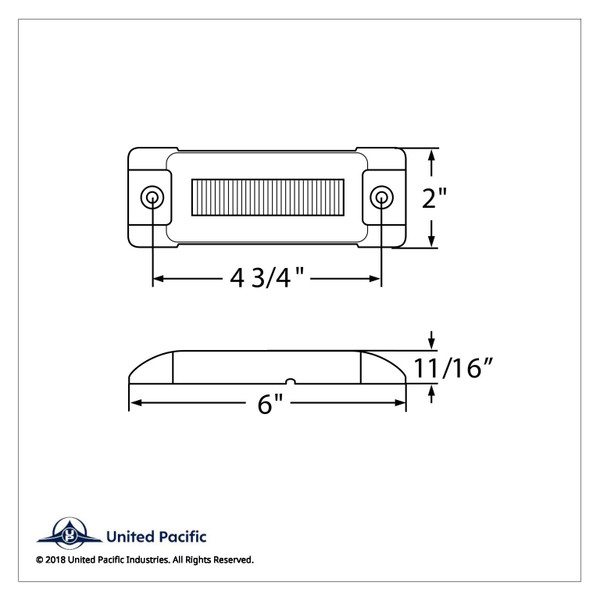 16 LED Rectangular GloLight (Clearance/Marker) - Amber LED/Amber Lens
