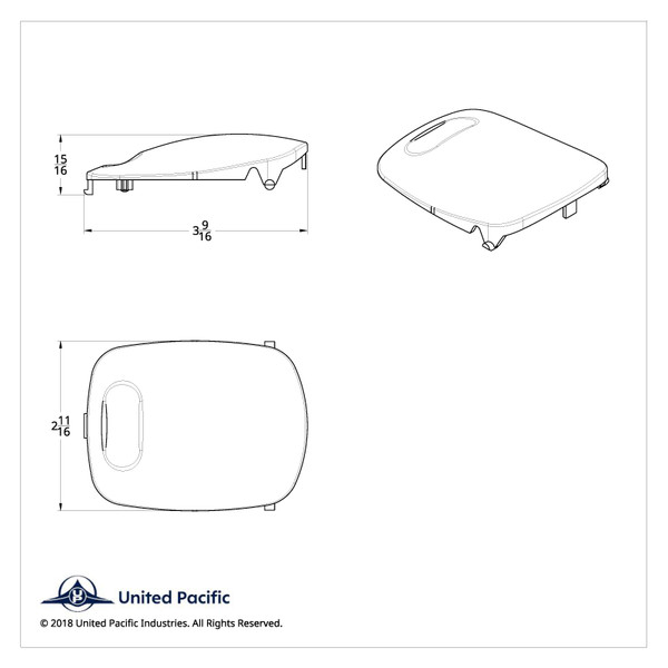 Rectangular Dome Light Lens For 2006+ Peterbilt - Amber