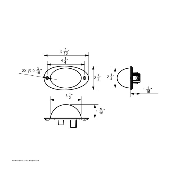 7 LED Turn Signal Light For 2008-2017 Freightliner Cascadia - Amber LED/Amber Lens