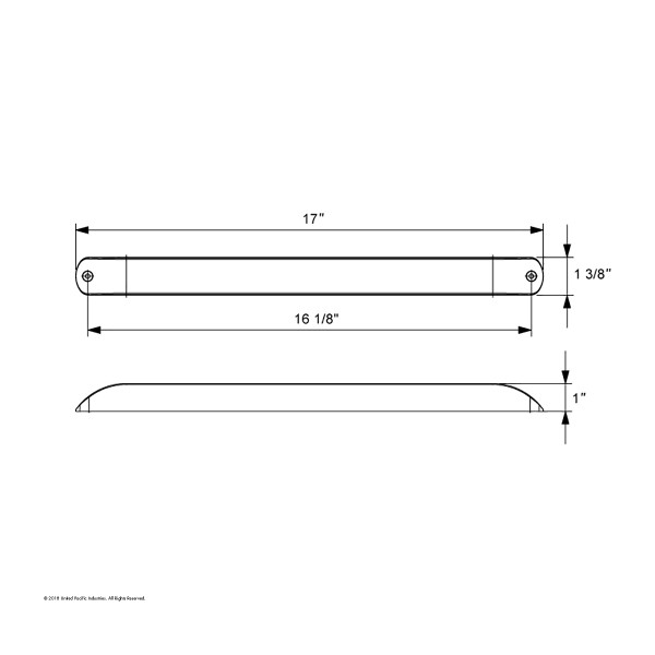 28 LED 17" GloLight Bar (Stop, Turn & Tail) - Red LED/Red Lens