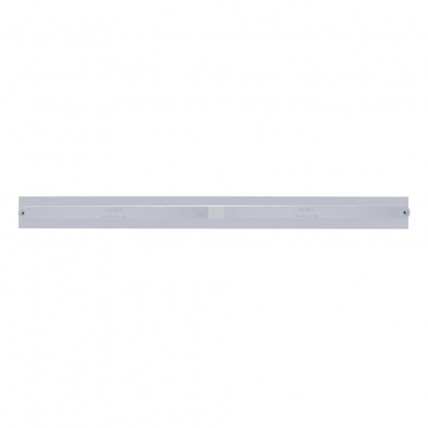 Chrome Top Mud Flap Plate With Two 14 LED 24" Light Bars - Red LED/Chrome Lens