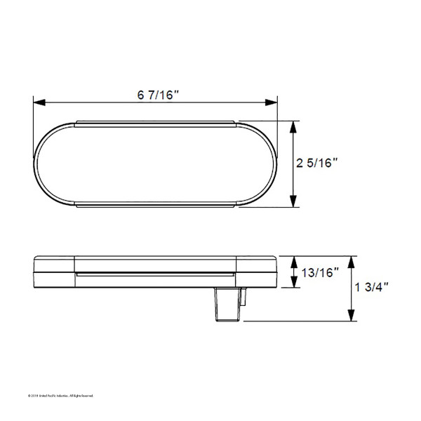 22 LED 6" Oval GloLight (Turn Signal) - Amber LED/Clear Lens