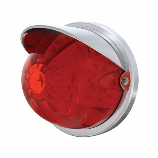 17 LED Watermelon Flush Mount Kit With Visor - Red LED/Red Lens