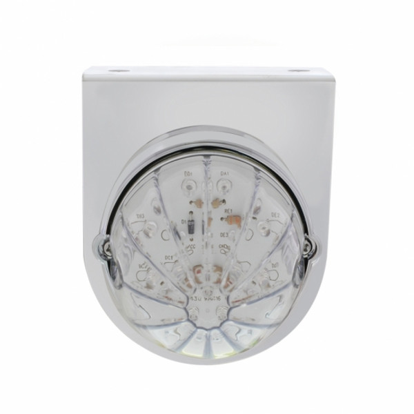 Stainless Light Bracket With 19 LED Bullet Style Grakon 1000 Light - Amber LED/Clear Lens