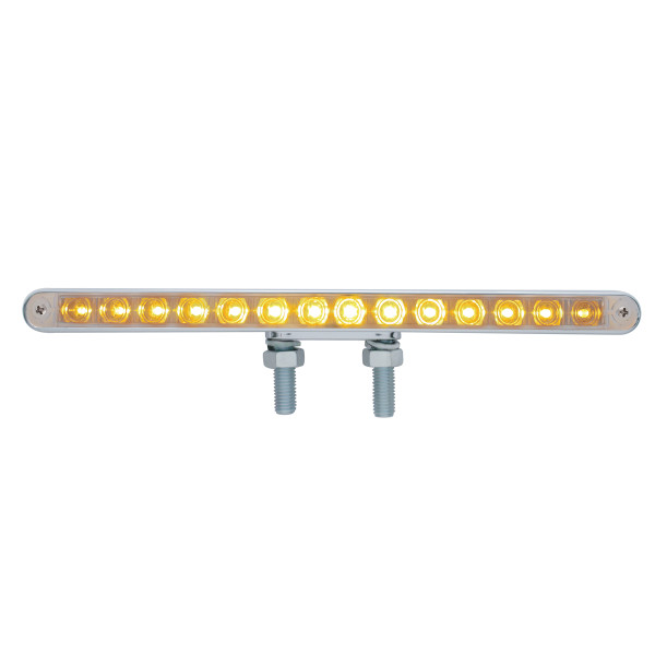 14 LED 12" Double Face Light Bar - Amber LED/Clear Lens