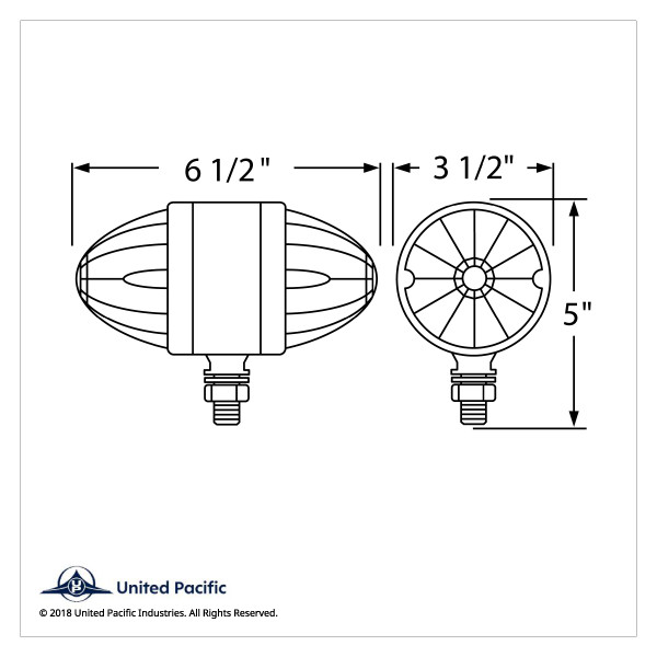 17 LED Dual Function Reflector Double Face Light - Amber LED/Clear Lens
