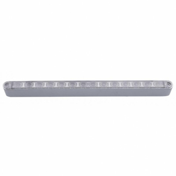 14 LED 12" Sequential Light Bar With Bezel - Red LED/Clear Lens