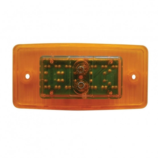 12 LED Cab Light For Freightliner Century (1996-2011) And Columbia (2001-2017) - Amber LED/Amber Lens