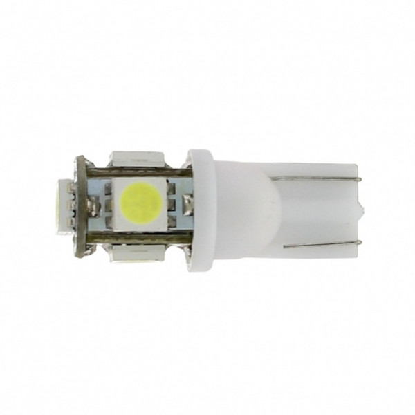 5 High Power LED 360 Degree 194 Bulb - White (2 Pack)