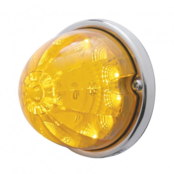 17 LED Reflector Watermelon Flush Mount Kit - Amber LED/Amber Lens