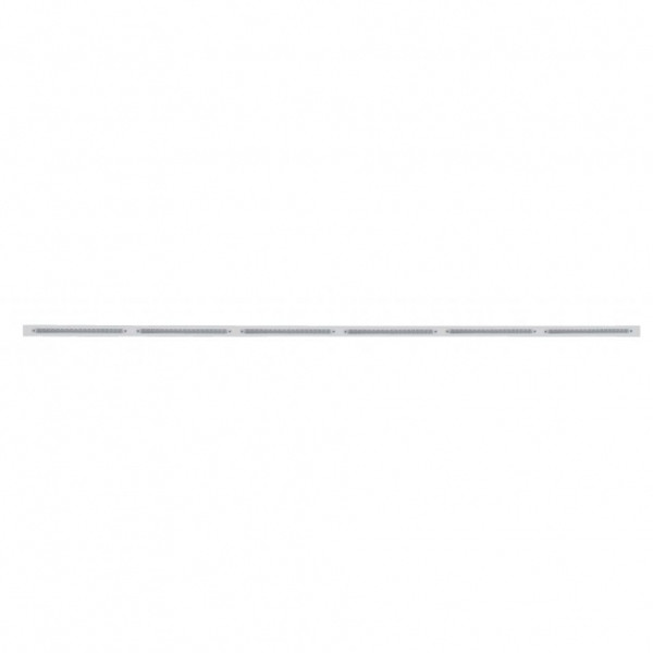 79-1/2" Stainless Bumper Light Bracket With Six 19 LED 12" Light Bars - Red LED/Clear Lens