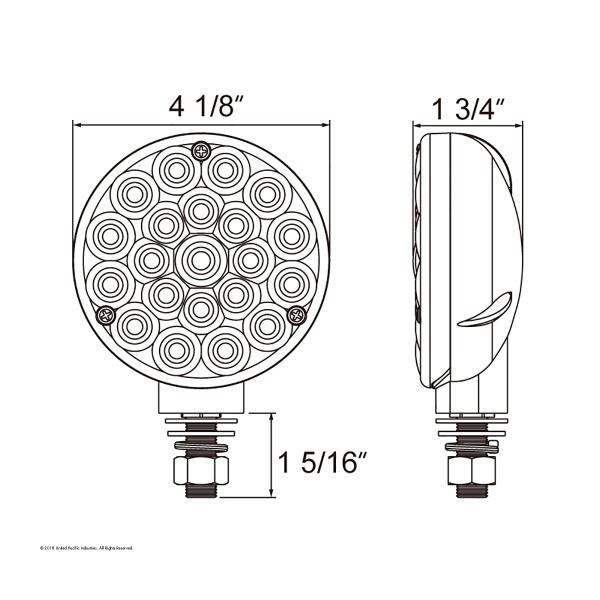 21 LED Single Face Turn Signal Light - Red LED/Red Lens 21 LED Single Face Turn Signal Light - Red LED/Red Lens