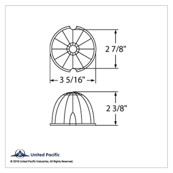 17 LED Watermelon Cab Light - Amber LED/Amber Lens (Bulk)