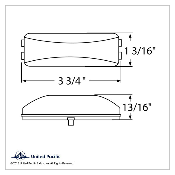 12 LED Rectangular Light Kit (Clearance/Marker) - Amber LED/Amber Lens (Bulk)