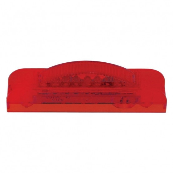 7 LED Rectangular Light (Clearance/Marker) - Red LED/Red Lens