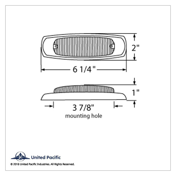 12 LED Rectangular Light (Clearance/Marker) With Chrome Bezel - Amber LED/Clear Lens