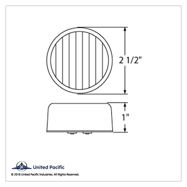 13 LED 2-1/2" Round Light (Clearance/Marker) - Amber LED/Clear Lens