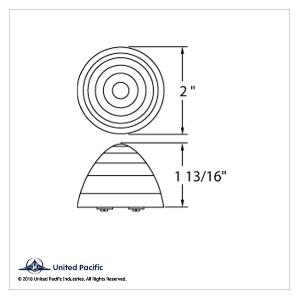 9 LED 2" Round Beehive Light (Clearance/Marker) - Amber LED/Clear Lens (Bulk)
