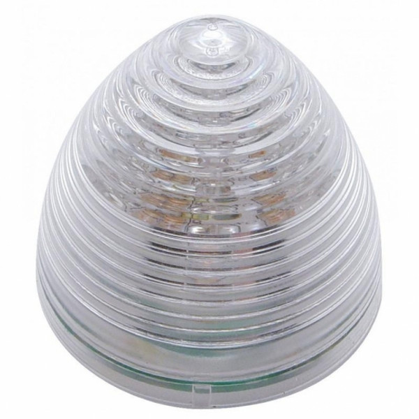 9 LED 2" Round Beehive Light (Clearance/Marker) - Red LED/Clear Lens