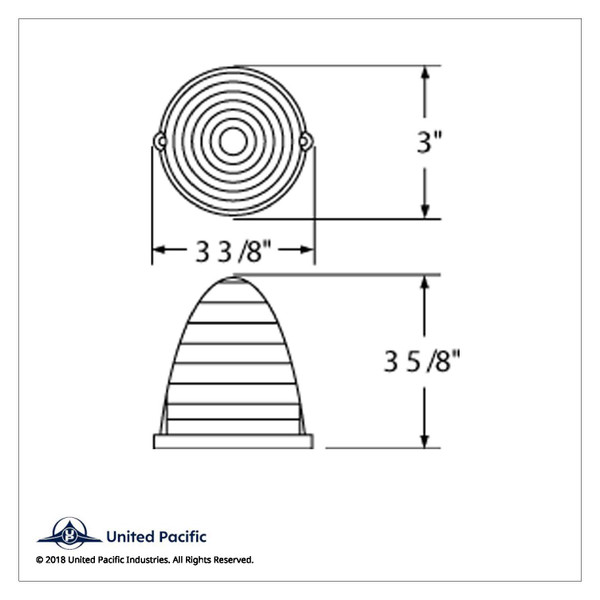 19 LED Beehive Grakon 1000 Cab Light - Amber LED/Clear Lens