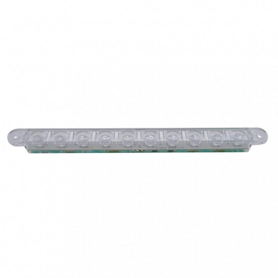 10 LED 9" Turn Signal Light Bar - Amber LED/Clear Lens