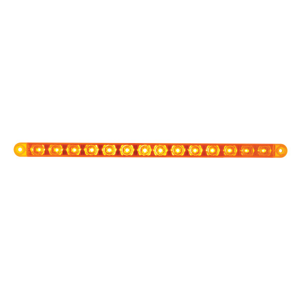 14 LED 12" Turn Signal Light Bar - Amber LED/Amber Lens (Bulk)