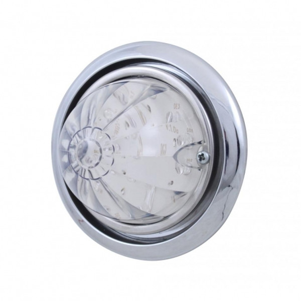 Front Bumper Light With 17 Amber LED Dual Function Watermelon Light For Freightliner Columbia - Clear Lens