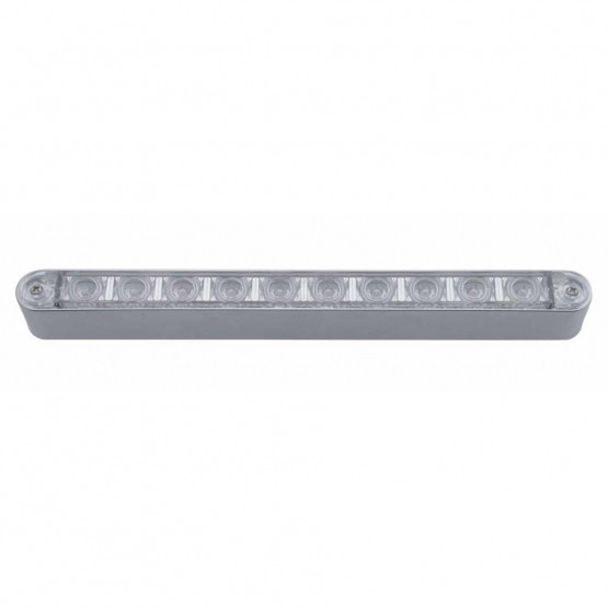 10 LED 9" Light Bar With Bezel (Stop, Turn & Tail) - Red LED/Clear Lens