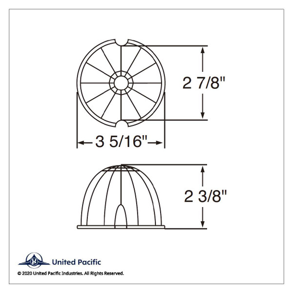 17 LED Reflector Watermelon Maze Cab Light - Red LED/Red Lens (Bulk)