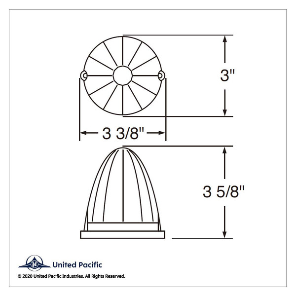 19 LED Reflector Grakon 1000 Style Cab Light - Amber LED/Amber Lens