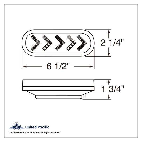 35 LED Reflector Oval Sequential Turn Signal Light - Amber LED/Amber Lens (Bulk)