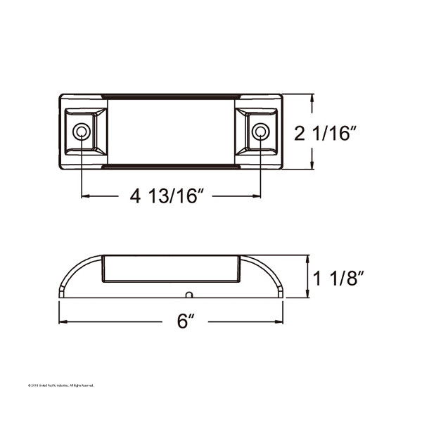 13 LED Reflector Rectangular Light (Clearance/Marker) - Red LED/Red Lens