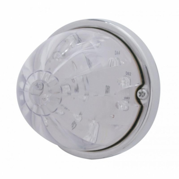 17 LED Watermelon Flush Mount Kit With Low Profile Bezel - Red LED/Clear Lens