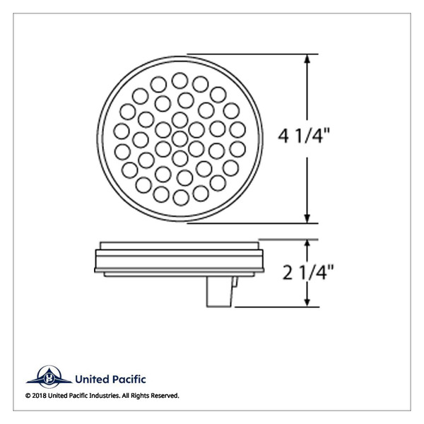 36 LED 4" Round Light (Stop, Turn & Tail) - Red/Red Lens (Bulk)