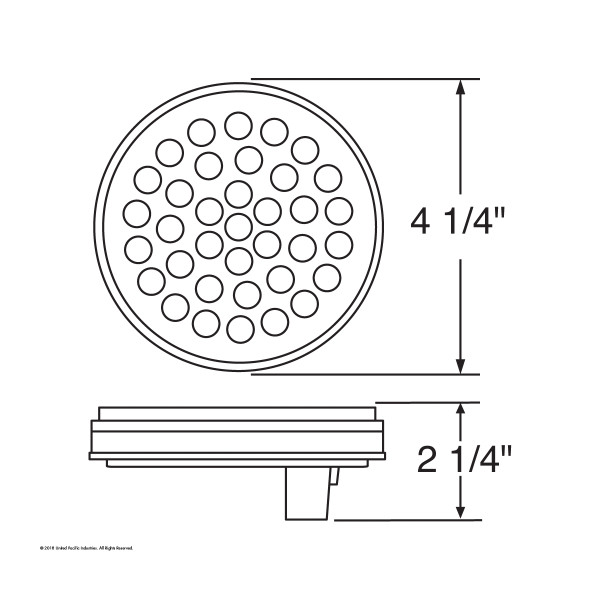 36 LED 4" Round Light (Stop, Turn & Tail) - Red/Clear Lens (Bulk)