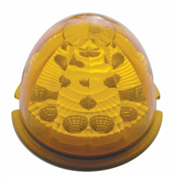 17 LED Reflector Watermelon Flush Mount Kit With Low Profile Bezel - Amber LED/Amber Lens