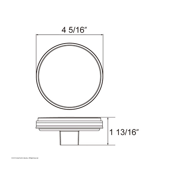 19 LED 4" Round Reflector Light (Stop, Turn & Tail) - Red LED/Clear Lens