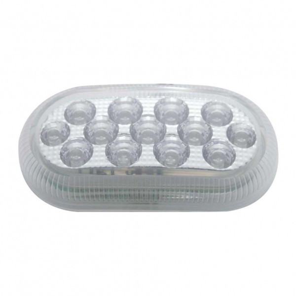 13 LED Dual Function Reflector Light - Red LED/Clear Lens (Bulk)