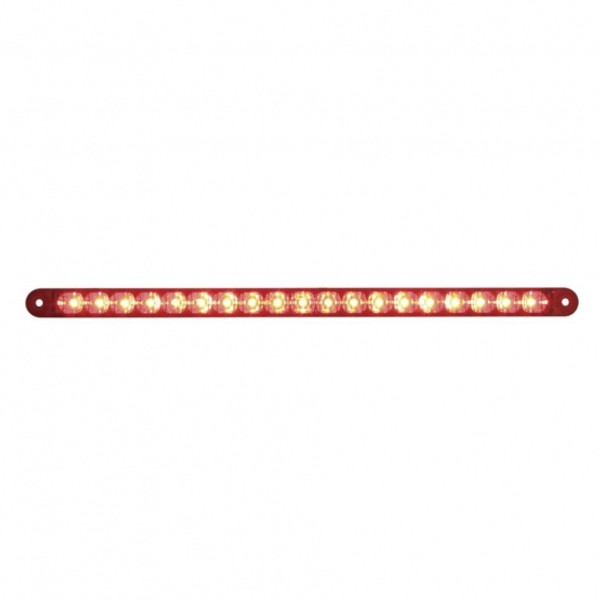 19 LED 12" Reflector Light Bar (Stop, Turn & Tail) - Red LED/Red Lens