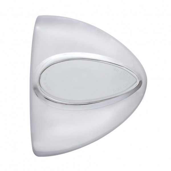 39 LED Teardrop Headlight Turn Signal Light Cover For Peterbilt - Amber LED/Chrome Lens